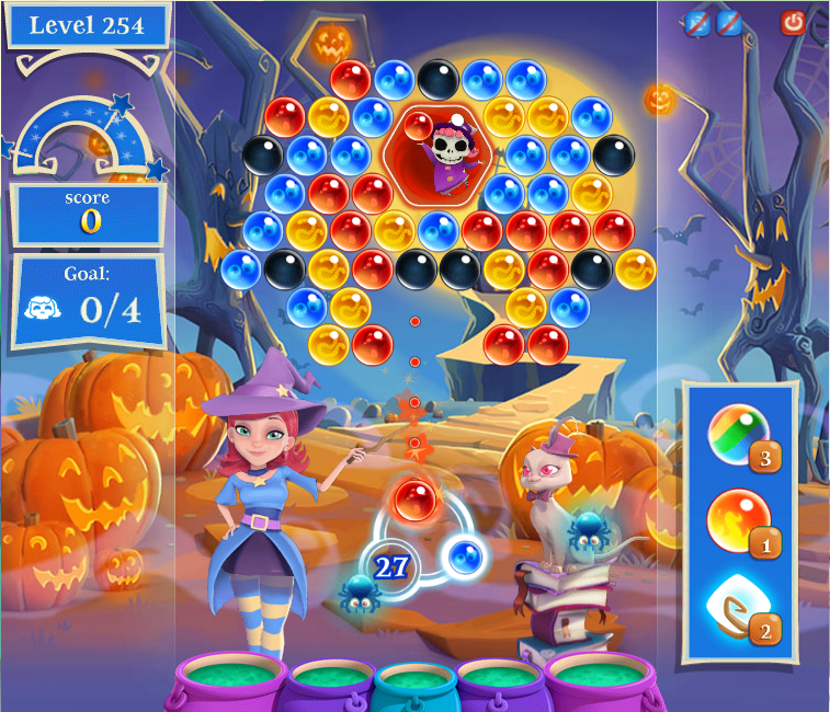 what level in bubble witch saga 3 has line blasts