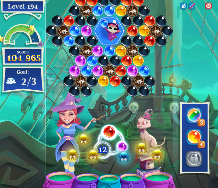 aare there any free weapons in bubble witch saga 3 level 37