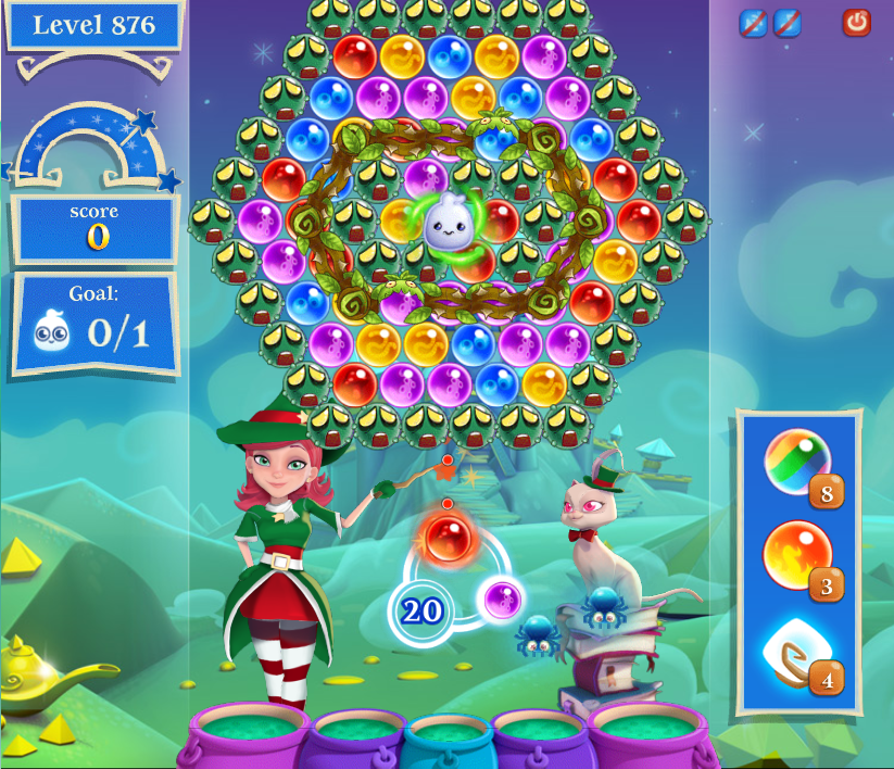 level with ice bubbles in bubble witch saga 3