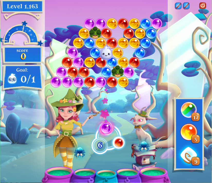 how to beat level 245 on bubble witch saga 3