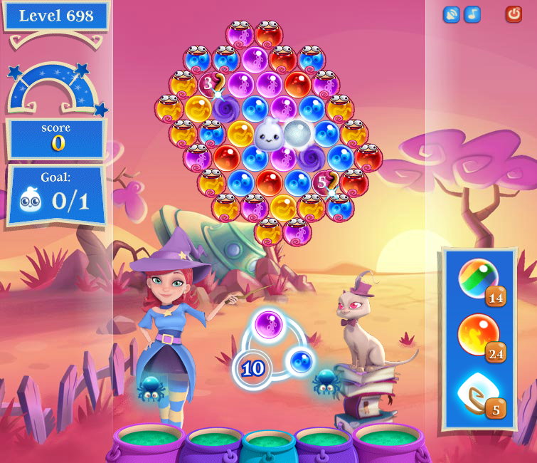 what level in bubble witch saga 3 have line blasts