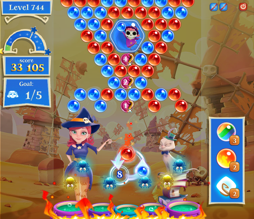 what levels in bubble witch saga 3 have bats