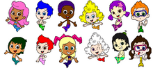 Twelve guppies
