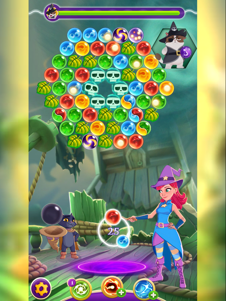 what level in bubble witch saga 3 have line blasts