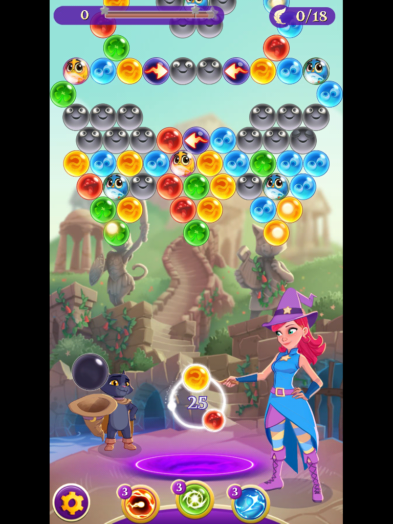 fire arrow levels on bubble witch saga 3