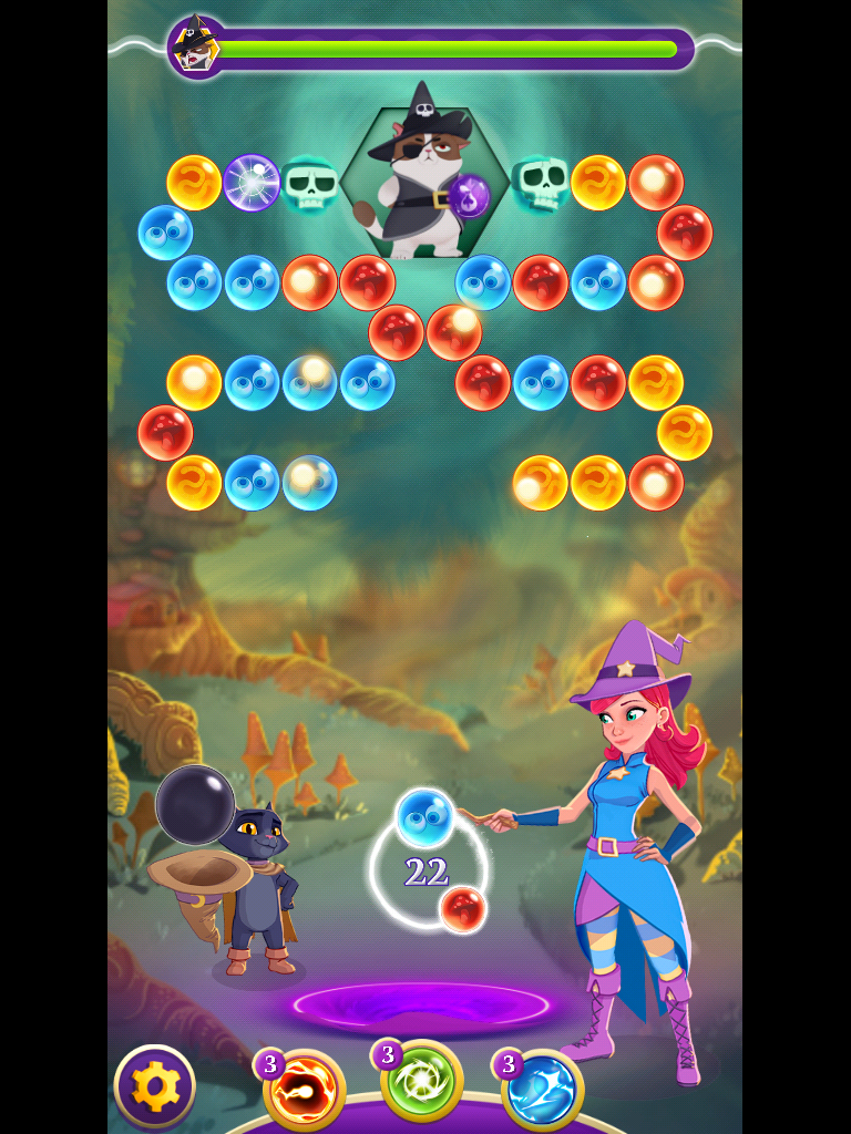 what levels in bubble witch saga 3 have arcane bubbles