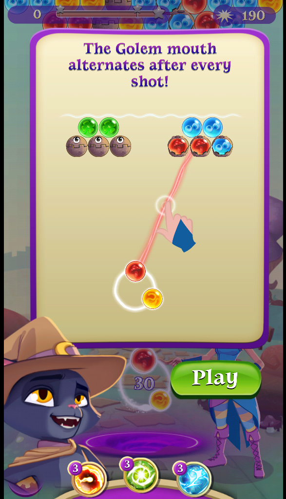 what level of bubble witch saga 3 has golems
