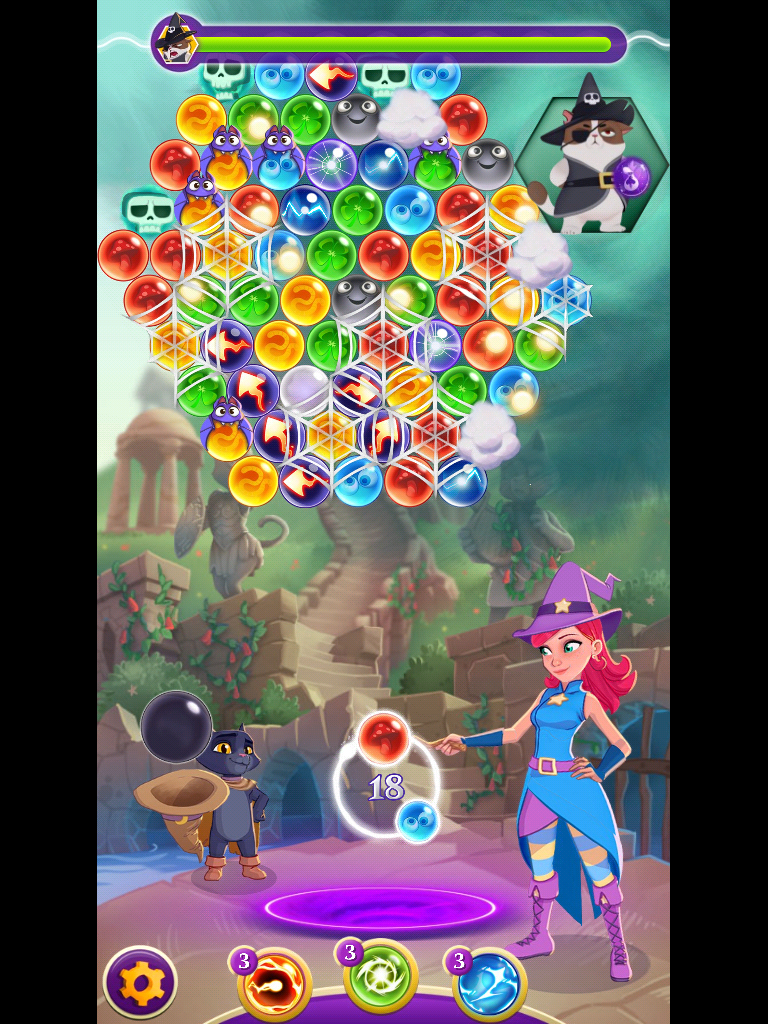 what level in bubble witch saga 3 has bats