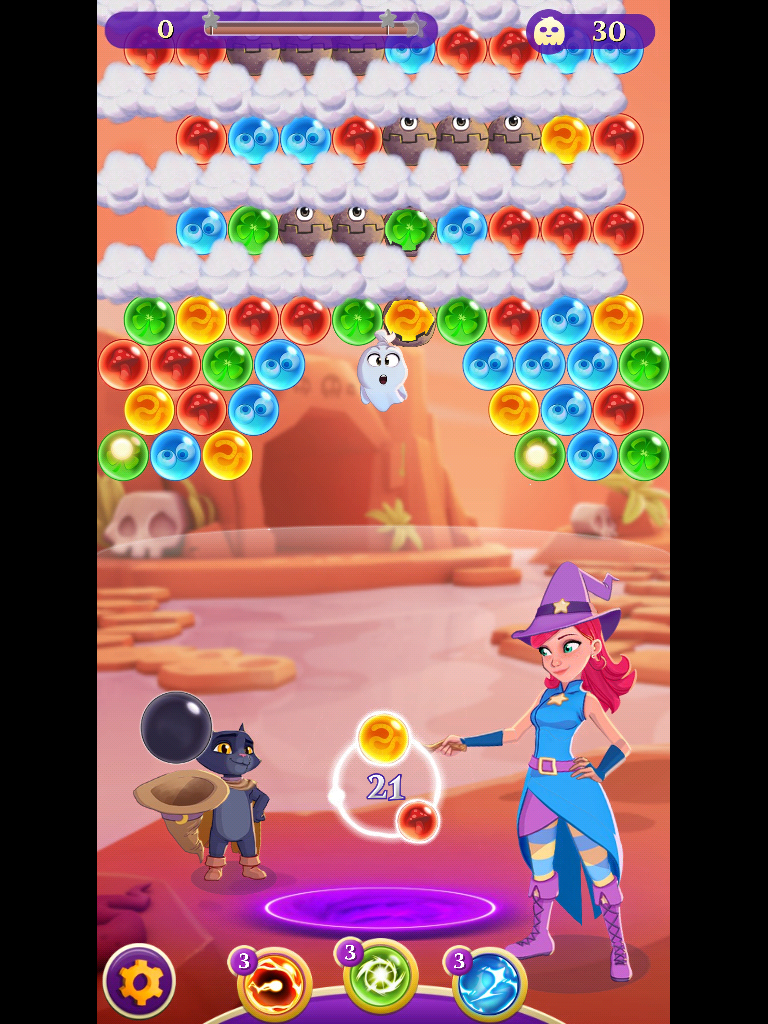 bubble. witch saga 3 which levels have fire arrows