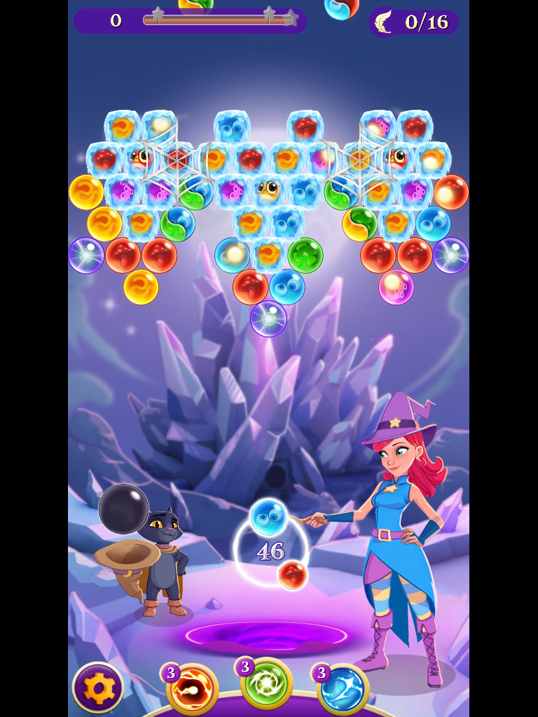 bubble witch saga 3 levels with duo bubbles