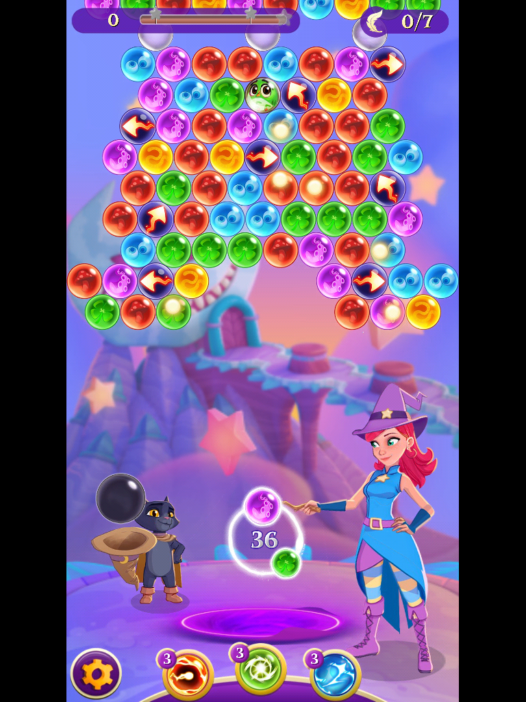 how to get 3 stars in level 76 of bubble witch saga 3