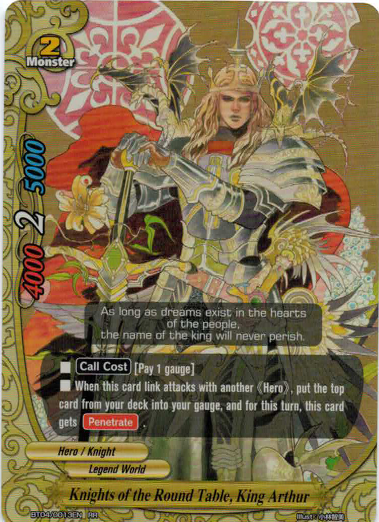 Knights Of The Round Table King Arthur Future Card Buddyfight Knights Of The Round Table King Arthur