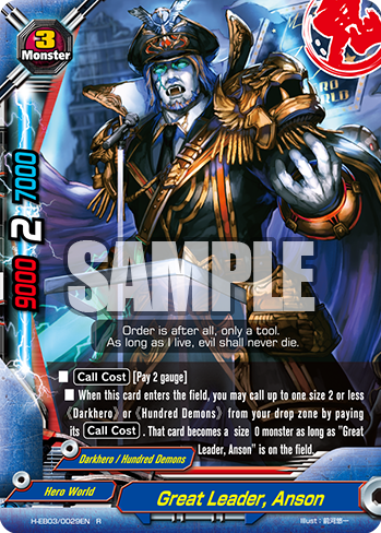 Anson R H-EB03//0029EN Buddyfight 1x Great Leader