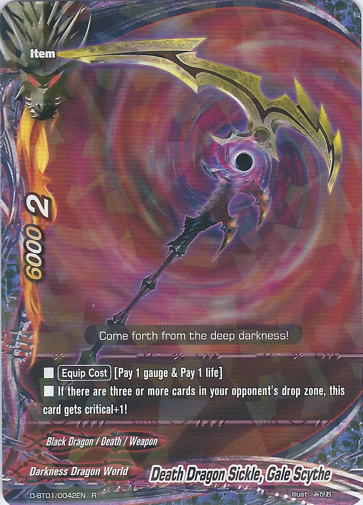 Death Dragon Sickle, Gale Scythe Future Card Buddyfight Wiki Fandom