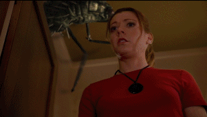 Willow creates a force field against spider demon selfless