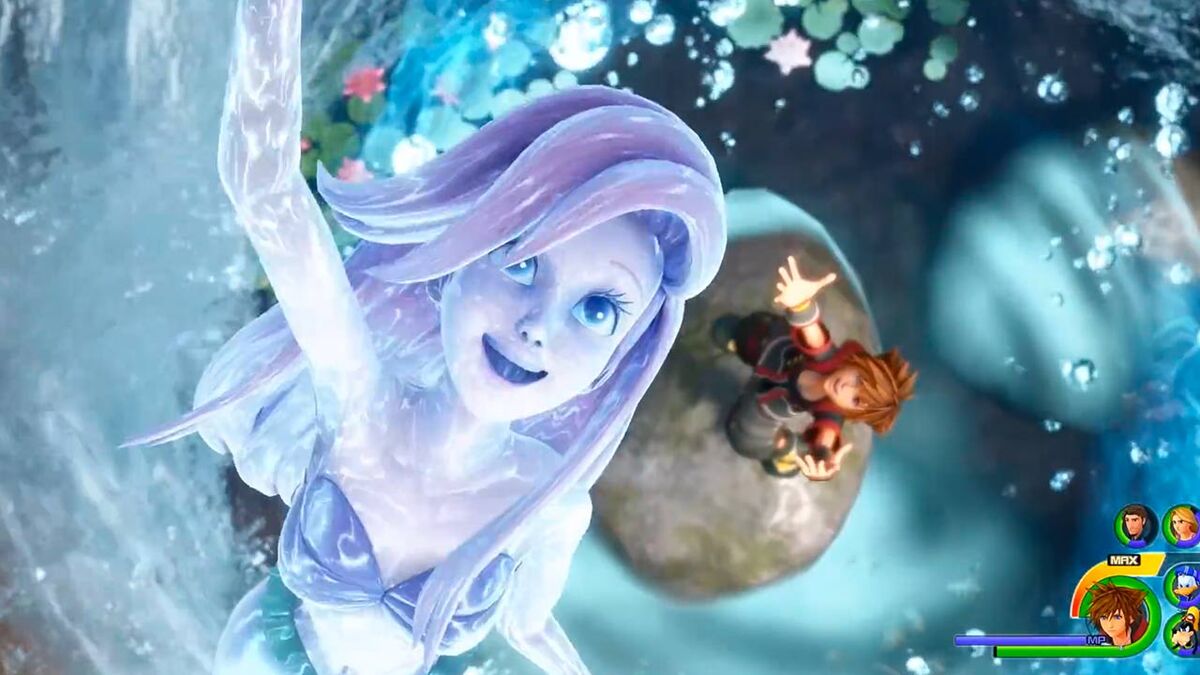Ariel is summoned to lay down some water based attacks