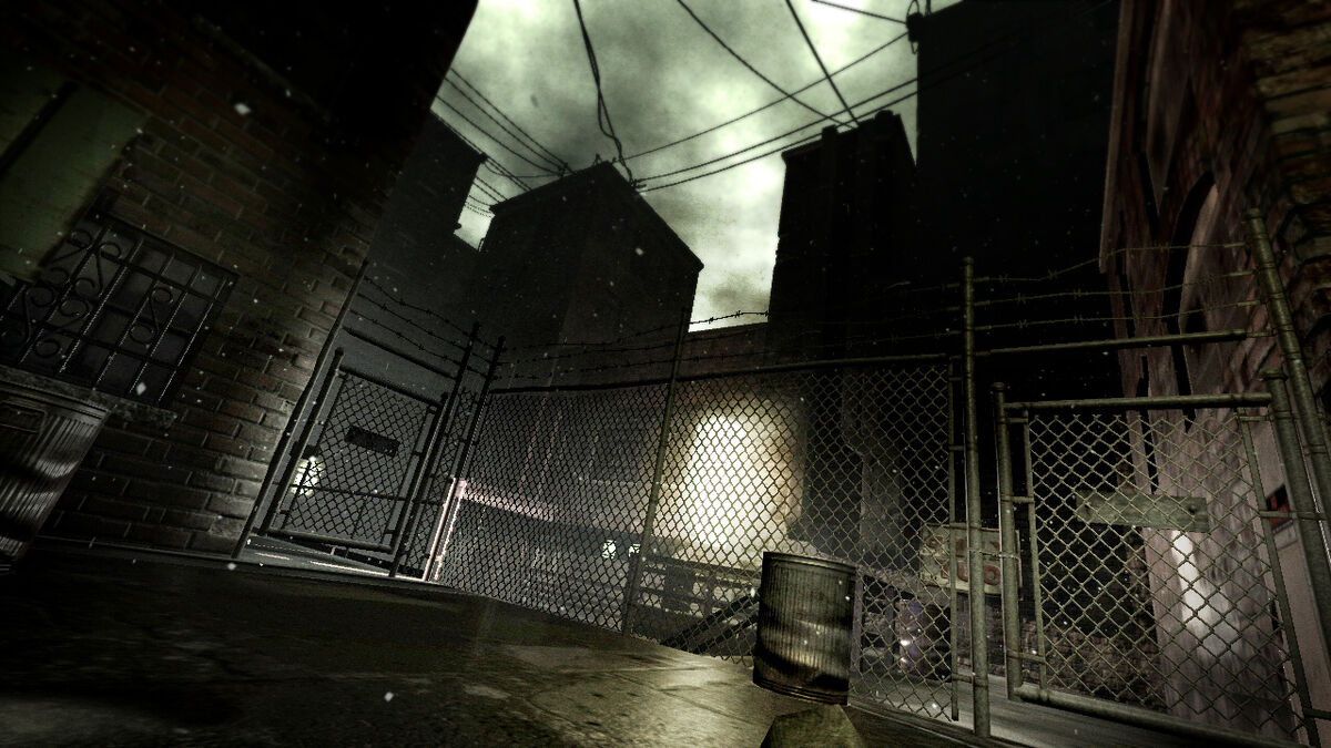 The dark streets of Metro City in Condemned 2: Bloodshot.