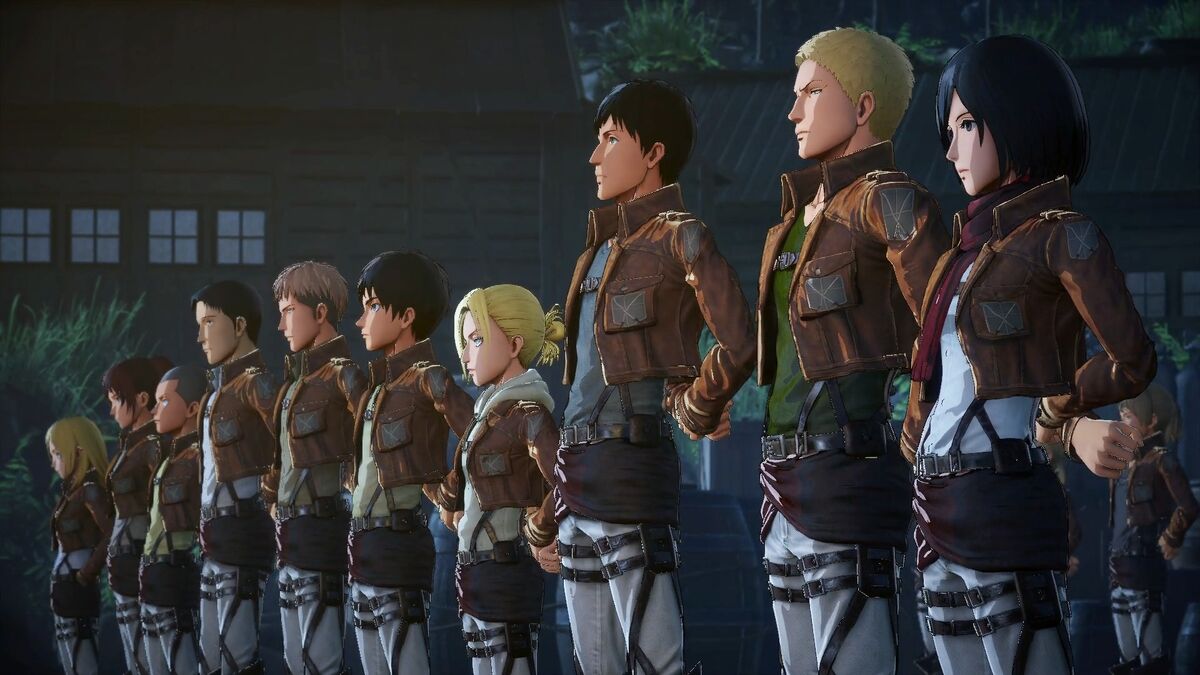 Attack on Titan Characters lined up