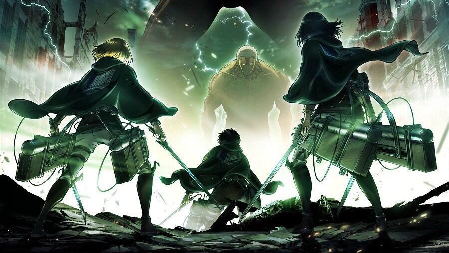 Part of the key art released from Attack on Titan season two.