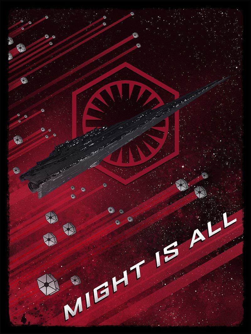 Star Wars propaganda poster Might Is All