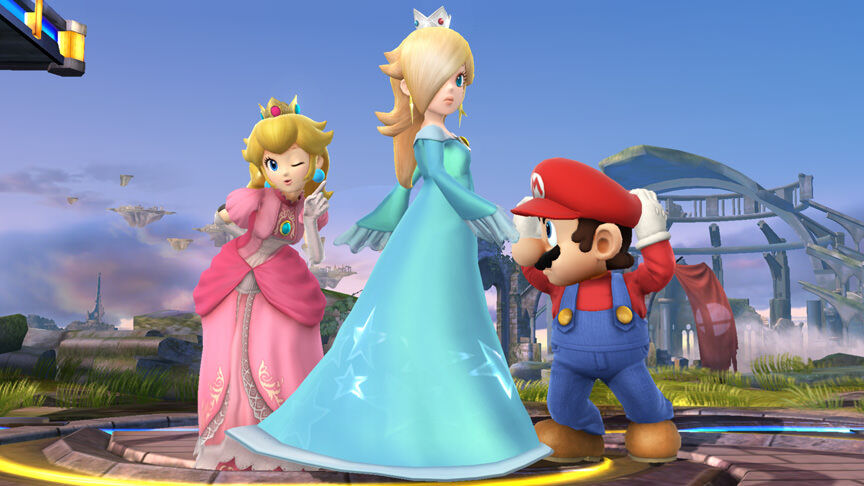 Super Smash Bros. 4 princesses and mario