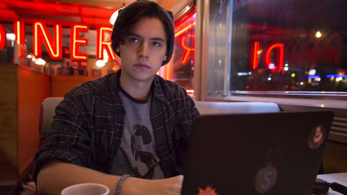 Jughead Jones at his computer