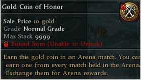 Gold coin of honor