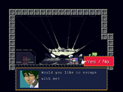 Asked to escape with Kazuma