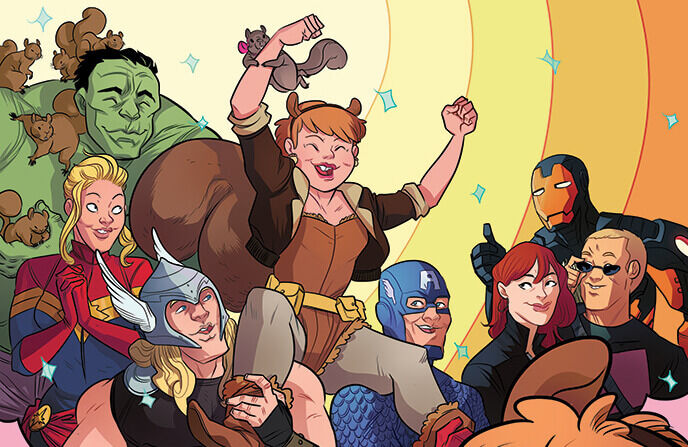 Squirrel Girl with Avengers