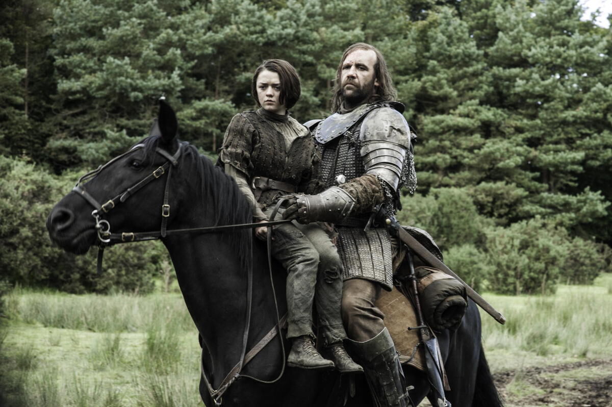 Arya Stark and The Hound on HBO's 'Game of Thrones'