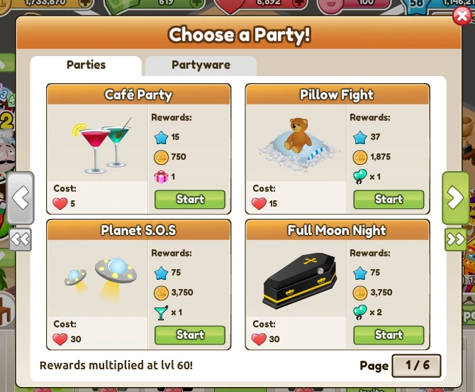 Parties CAFÉLAND Wiki FANDOM powered by Wikia