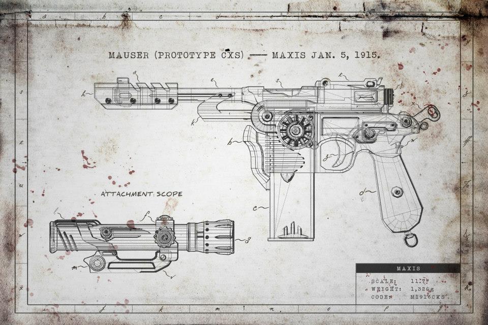 Маузер c96 чертеж