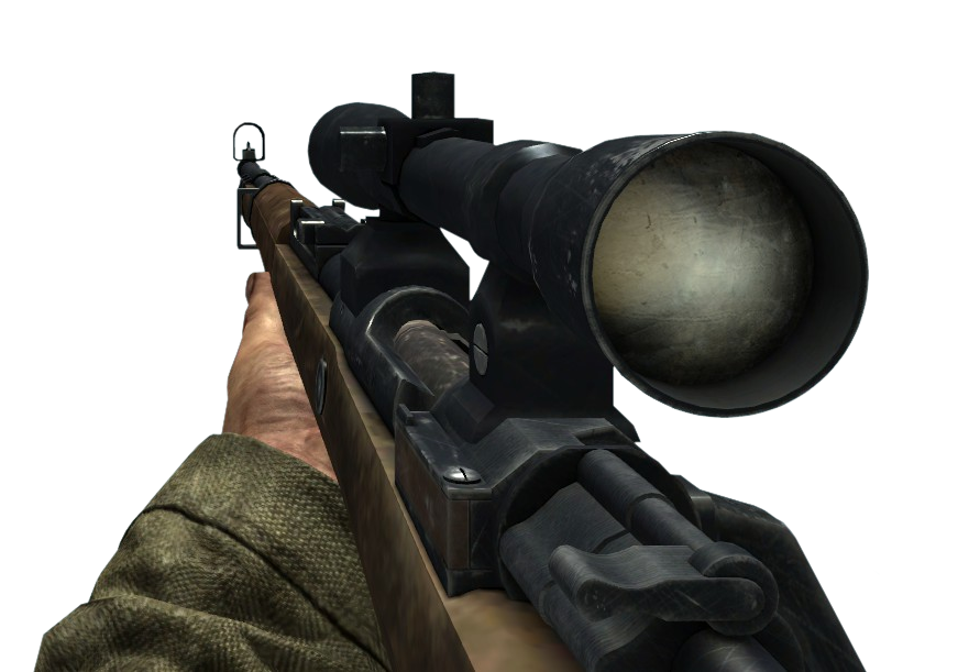 how do you change your scope or reticle on a sniper rifle in world war ii call of duty