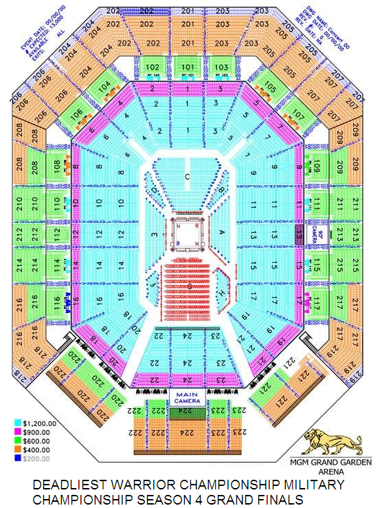 Mgm Garden Arena Seating Chart Ufc