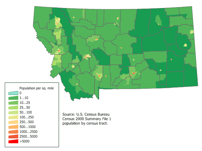 Image - Montana Population Map.png | Campaigns Wikia | FANDOM Powered ...