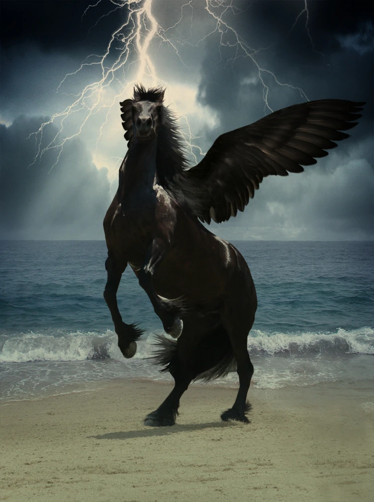 all black pegasus