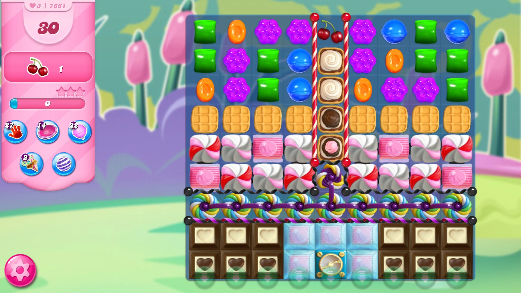 CategoryLevels with twolayered liquorice curls Candy Crush Saga