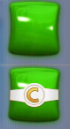 Regular candy on top and sugar drop candy of same type below