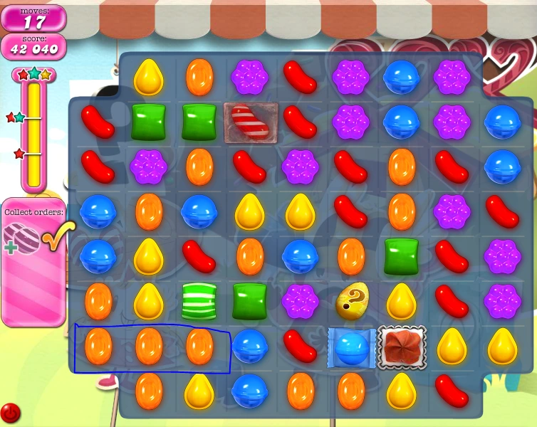 Image Game Freeze right before complete.png Candy Crush Saga Wiki