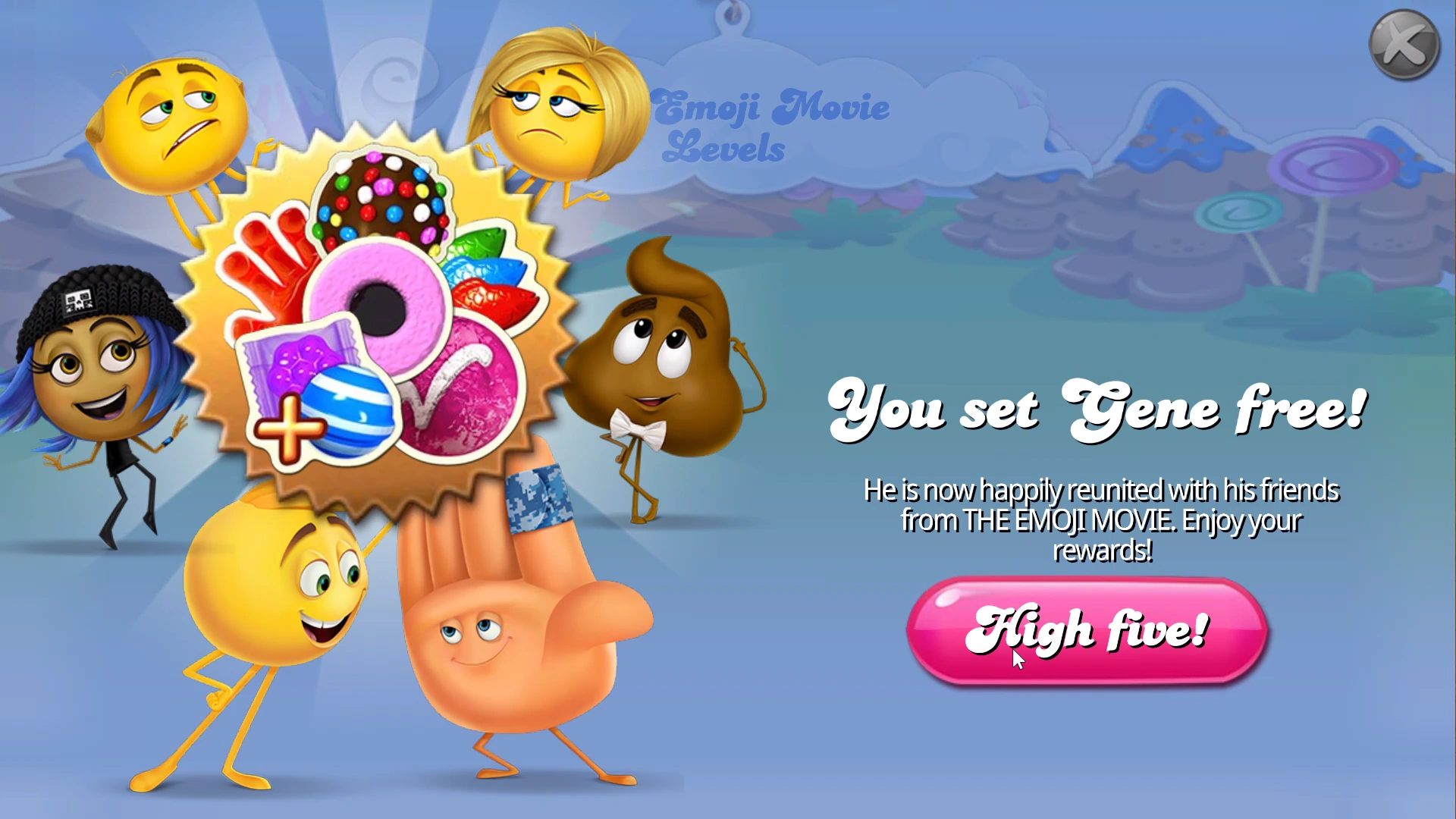 Image Prizes for complete The Emoji Movie Levels.png Candy Crush