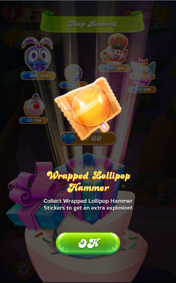 Image result for lollipop hammers in Candy crush Friends saga