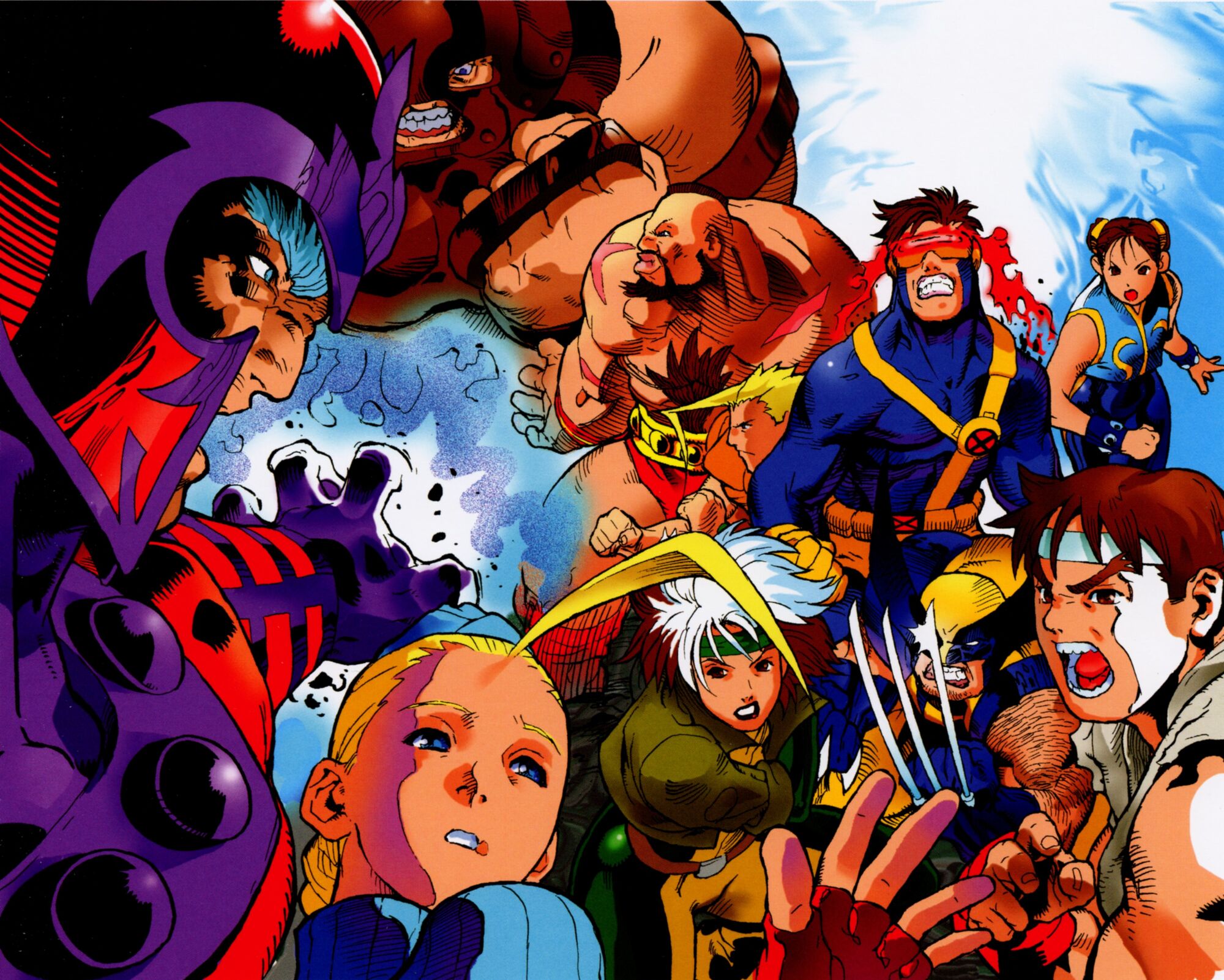 Marvel capcom 2. X man vs Capcom. X men vs Street Fighter ps1. X-men vs. Street Fighter. Стрит Файтер против Марвел.