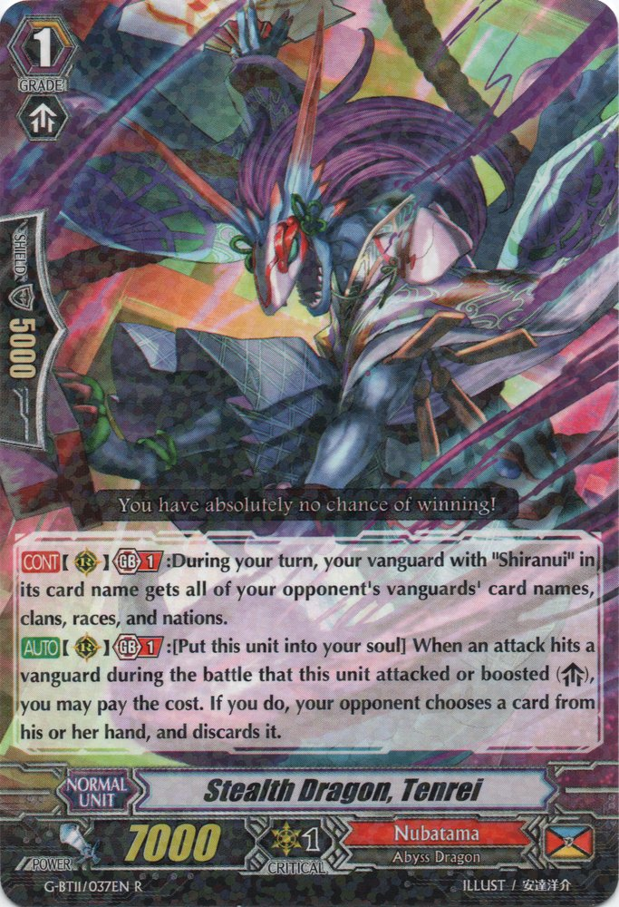 R Tenrei Stealth Dragon Cardfight G-BT11//037EN
