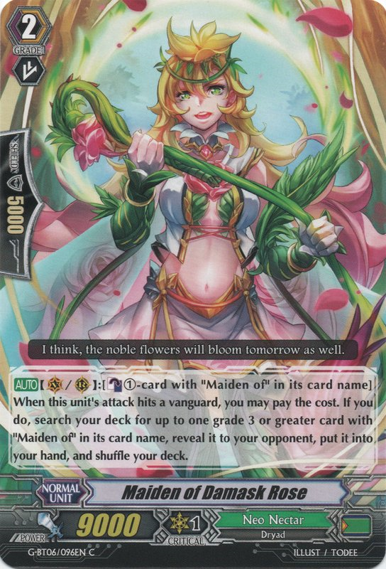 MAIDEN OF DAMASK ROSE G-BT06//096EN C CARDFIGHT VANGUARD
