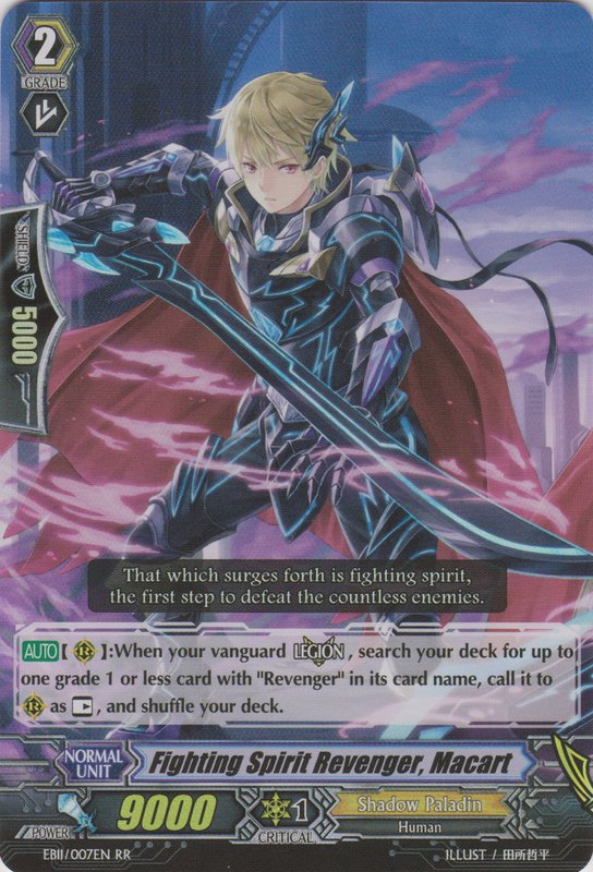 Mackart Cardfight Vanguard Japanese EB11//007 RR Battle Spirit Revenger