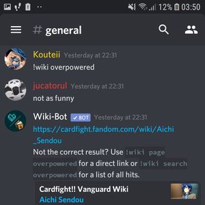 User Blog Max734734 Cardfight Vanguard But It S The Wiki Discord