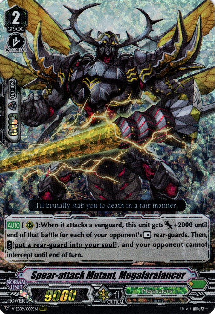 RRR Megalaralancer Cardfight Vanguard x 1 Spear-attack Mutant V-EB09//009EN