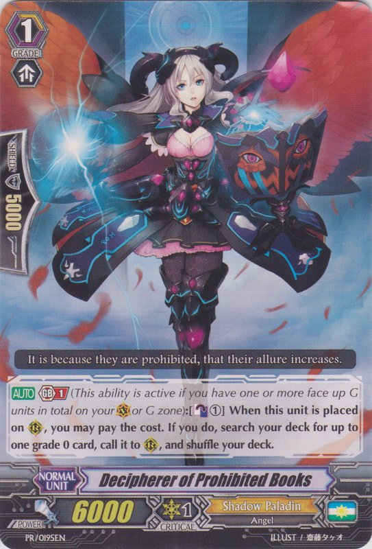 Decipherer Of Prohibited Books Cardfight Vanguard Wiki - 