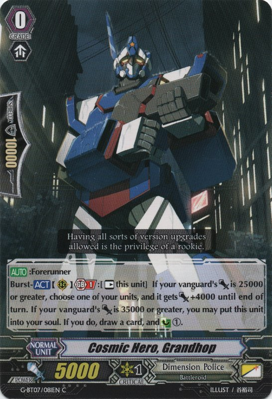 G-BT07//081EN C CARDFIGHT VANGUARD CARD GRANDHOP COSMIC HERO