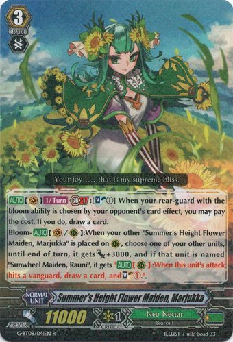 Summer S Height Flower Maiden Marjukka Cardfight Vanguard